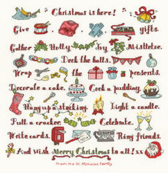 Cross stitch kit Amanda Loverseed - Christmas Is Here! - Bothy Threads