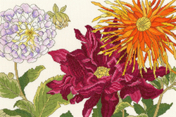 Cross stitch kit Dahlia Blooms - Bothy Threads