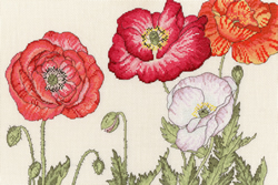 Cross stitch kit Bothy Designs - Poppy Blooms - Bothy Threads