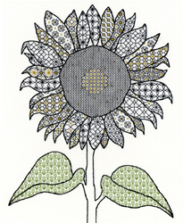 Borduurpakket Blackwork - Sunflower - Bothy Threads