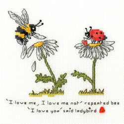 Cross stitch kit Eleanor Teasdale - Love Me, Love Me Not - Bothy Threads