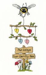 Cross stitch kit Eleanor Teasdale - Our Family Bee - Bothy Threads