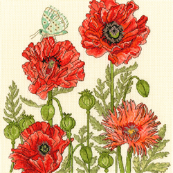 Cross stitch kit Fay Miladowska - Poppy Garden - Bothy Threads