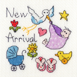Cross stitch kit June Armstrong - New Baby Card - Bothy Threads