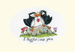 Borduurpakket Eleanor Teasdale - I Puffin Love You - Bothy Threads