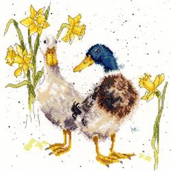 Cross stitch kit Hannah Dale - Ducks And Daffs - Bothy Threads