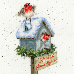 Cross stitch kit Hannah Dale - Santa Please Stop Here - Bothy Threads