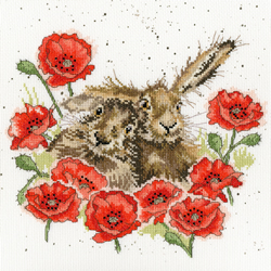 Cross stitch kit Hannah Dale - Love Is In The Hare - Bothy Threads