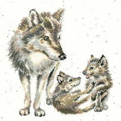 Cross stitch kit Hannah Dale - Wolf Pack - Bothy Threads