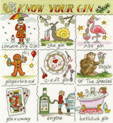 Cross stitch kit Helen Smith - Know Your Gin - Bothy Threads