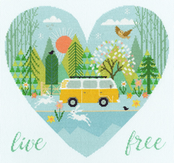 Cross stitch kit Hilary Yafai - Live Free - Bothy Threads