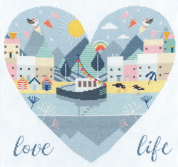 Cross stitch kit Hilary Yafai - Love Life - Bothy Threads