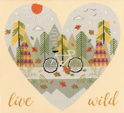 Cross stitch kit Hilary Yafai - Live Wild - Bothy Threads