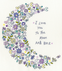 Borduurpakket Kim Anderson - Love You To The Moon - Bothy Threads