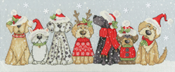 Cross stitch kit Karen Tye Bentley - Holiday Hounds - Bothy Threads