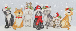 Cross stitch kit Karen Tye Bentley - Festive Felines - Bothy Threads