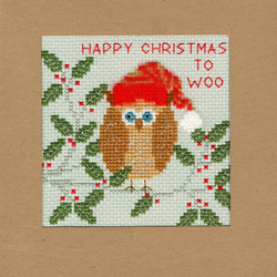Borduurpakket Christmas Cards - Xmas Owl - Bothy Threads