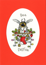 Cross stitch kit Eleanor Teasdale - Bee Festive - Bothy Threads