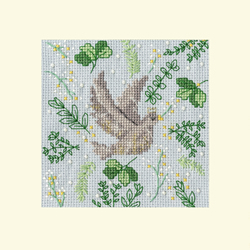 Cross stitch kit Jade Mosinski Christmas Cards - Scandi Dove - Bothy Threads