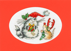 Cross stitch kit Margaret Sherry Christmas Cards - Secret Santa - Bothy Threads