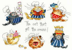 Cross stitch kit Margaret Sherry - The Cat That Got The Cream - Bothy Threads