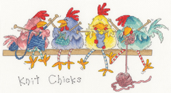 Cross stitch kit The Margaret Sherry Collection - Knit Chicks - Bothy Threads