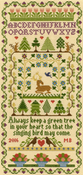 Cross stitch kit Moira Blackburn - Green Tree - Bothy Threads