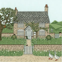 Cross stitch kit Sally Swannell - Gardener's Cottage - Bothy Threads