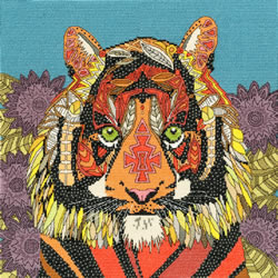 Cross stitch kit Sharon Turner - Jewelled Tiger - Bothy Threads