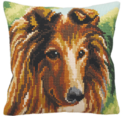 Cushion cross stitch kit Lassie - Collection d'Art