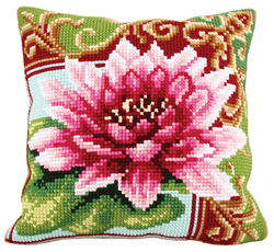 Cushion cross stitch kit Luxurious Lily 2 - Collection d'Art