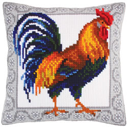 Cushion cross stitch kit Gallic Rooster - Collection d'Art