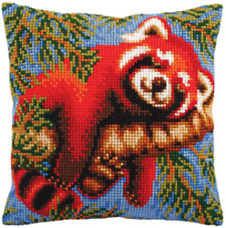 Cushion cross stitch kit Red Panda - Collection d'Art