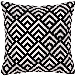 Cushion cross stitch kit Black-and-white - Collection d'Art