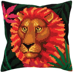 Cushion cross stitch kit Night Jungle - Collection d'Art