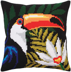 Cushion cross stitch kit Night Jungle - Collection d'Art