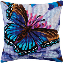 Cushion cross stitch kit Volatic turquoise - Collection d'Art