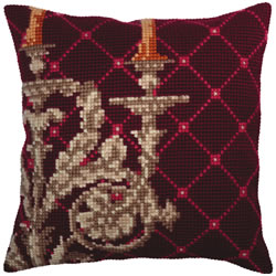 Cushion cross stitch kit Candlestick - Collection d'Art