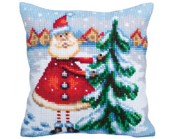 Kussen borduurpakket Santa from Lapland - Collection d'Art