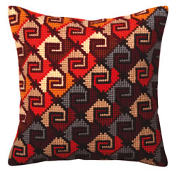Kussen borduurpakket Peruvian ornament - Collection d'Art