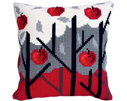 Cushion cross stitch kit Apple Garden - Collection d'Art