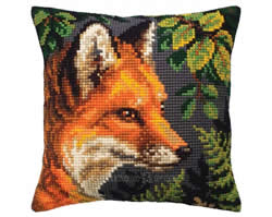 Kussen borduurpakket Fox - Collection d'Art