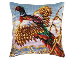 Cushion cross stitch kit Pheasant - Collection d'Art