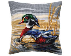 Cushion cross stitch kit Mandarin Drake - Collection d'Art