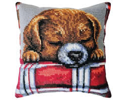 Kussen uittel borduurpakket Beloved Puppy - Collection d'Art