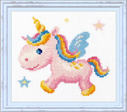 Cross stitch kit Rainbow Unicorn - Magic Needle