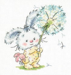 Cross stitch kit Bunny and dandelion - Magic Needle