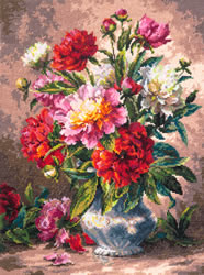 Cross stitch kit Peonies - Magic Needle