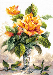 Cross stitch kit Yellow roses - Magic Needle