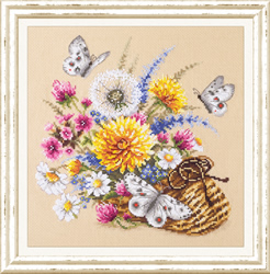 Cross stitch kit Meadow Flowers - Magic Needle